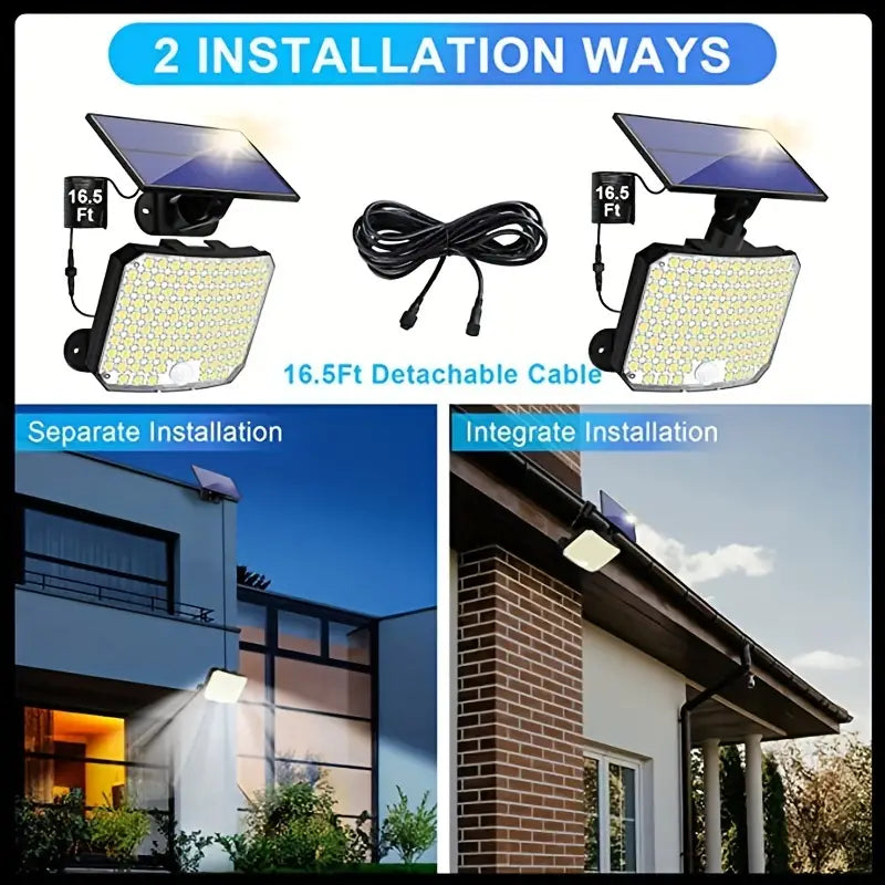 118LEDs Solar Motion Sensor Flood Lights With Remote Control