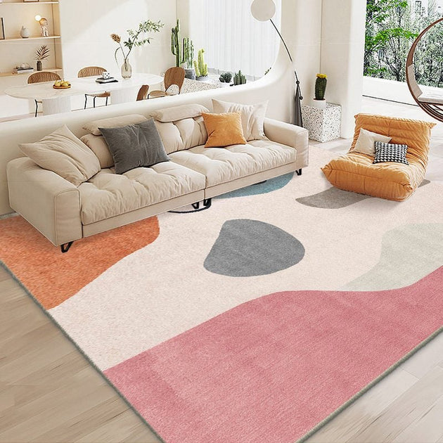 140*200cm Soft Nordic Area Rug Non-slip Modern Abstract Floor Mat For Living Room Bedroom