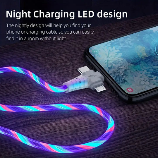 3-in-1 Fast Charging Cable: Charge Your iPhone, Samsung, and Xiaomi Series Mobile Phones at Full Speed!