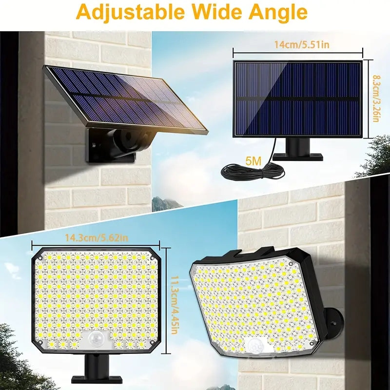 118LEDs Solar Motion Sensor Flood Lights With Remote Control